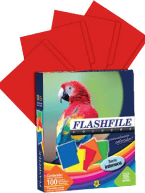 Folder color rojo tamaño carta, caja con 100 piezas