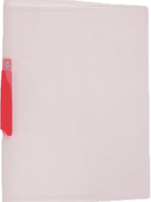 Folder genérico color transparente, con palanca de color, tamaño carta.