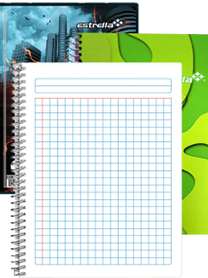 Cuaderno Forma Francesa, cuadro chico de 5 mm, de 100 hojas