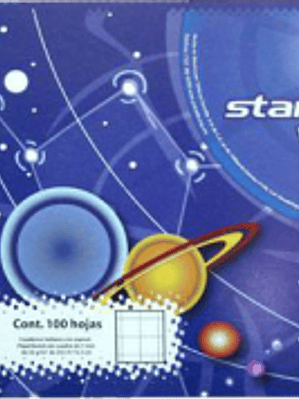 Cuaderno Forma Italiana cuadro grande de 7 mm, de 100 hojas.