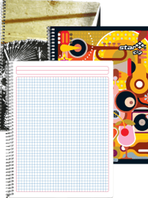 Cuaderno Profesional de cuadro de 5 mm, de 100 hojas.