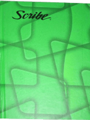 Cuaderno Forma Francesa de cuadro chico de 5 mm y pasta dura, de 96 hojas.