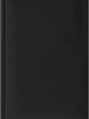 Libreta Ejecutiva color negro imitación piel, de raya.