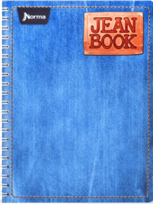 Cuaderno Profesional Jean Book, cuadro grande, con 100 hojas
