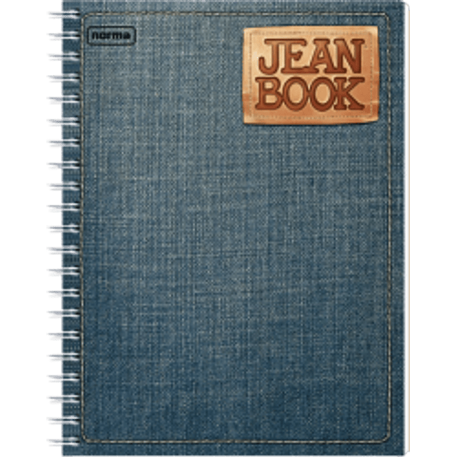 Cuaderno Forma Francesa Jean Book, cuadro grande, con 100 hojas.