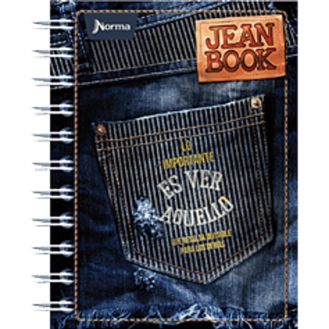 Cuaderno Forma Francesa Jean Book, de raya con 160 hojas.