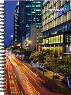Cuaderno Book doble espiral raya con 180 hojas