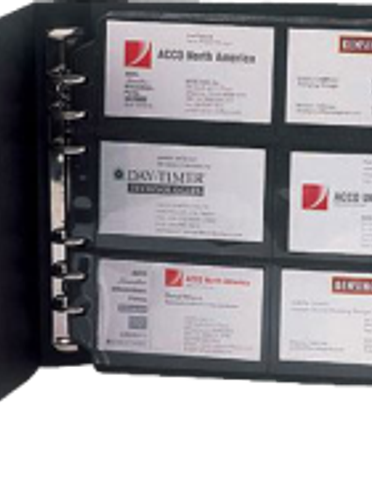 Tarjetero Polipropileno color negro para 120 tarjetas 1