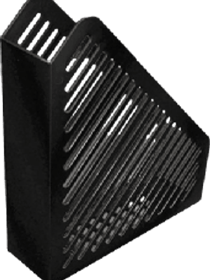 Revistero tamaño carta de color negro.