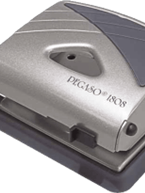 Perforadora estándar de acero, de 2 orificios con capacidad 25 hojas.