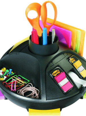 Organizador de Escritorio Giratorio color negro.