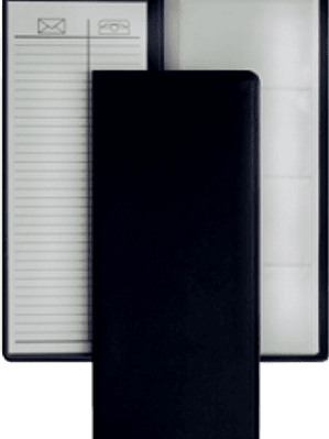 Tarjetero vinil color negro para 96 tarjetas.