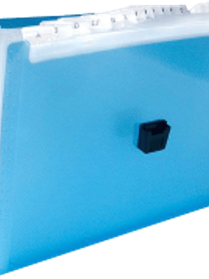 Archivo Expandible tamaño oficio tipo maletín de 19 divisiones.