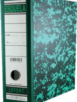 Carpeta Registrador tamaño esquela con arillo en 