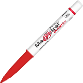 Marcador para pizarrón blanco didáctico, color rojo, punto fino