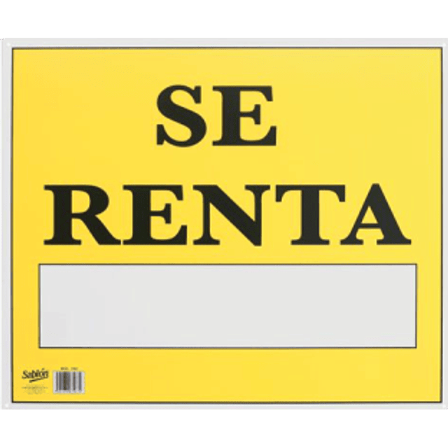 Letrero Señalización "SE RENTA" de 30 x 40 cms
