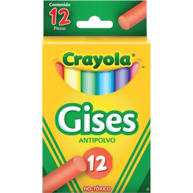 Gises, de colores caja con 12 piezas