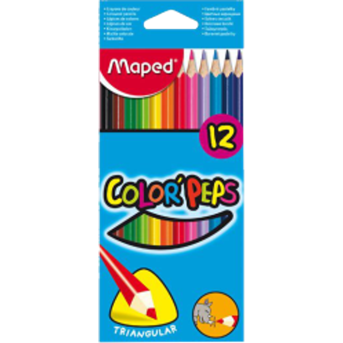 Colores triangular maped, caja c/12 pzas