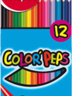 Colores forma triangular, caja con 12 lapices.