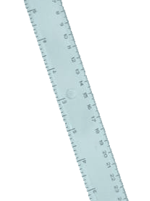 Regla de plástico de 30 cm con graduación impresa