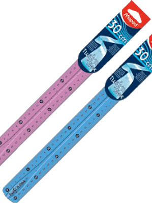 Regla flexible de 30 cm.