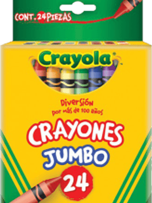 Crayolas forma regular con 24 piezas Jumbo 