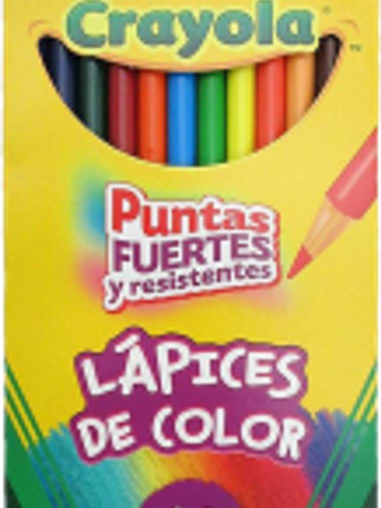 Colores puntas fuertes y resistentes, paquete con 12 lapices. 1