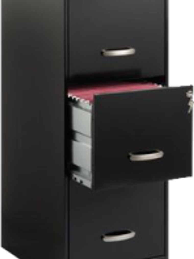 Archivero 3 gavetas tamaño carta color negro 1