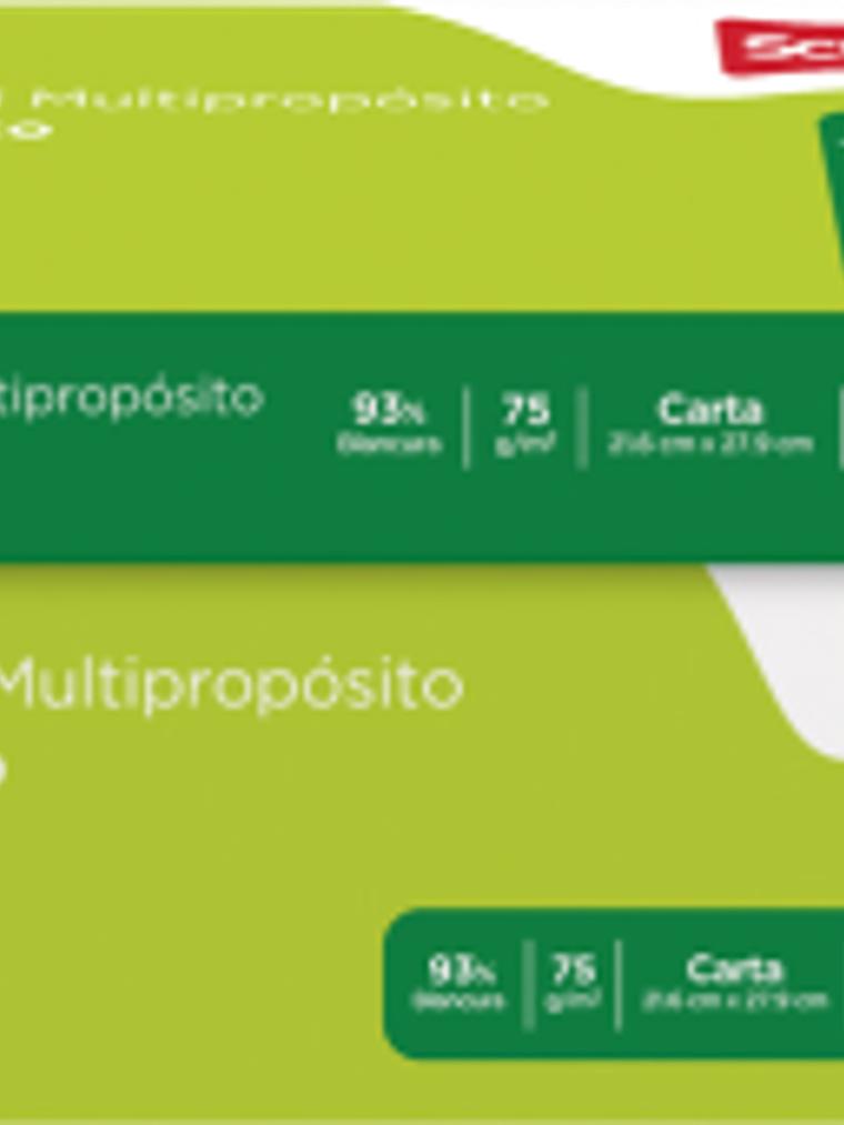 Papel Bond Multi-propósito de 75 gramos con 93% de blancura 5 millares 1