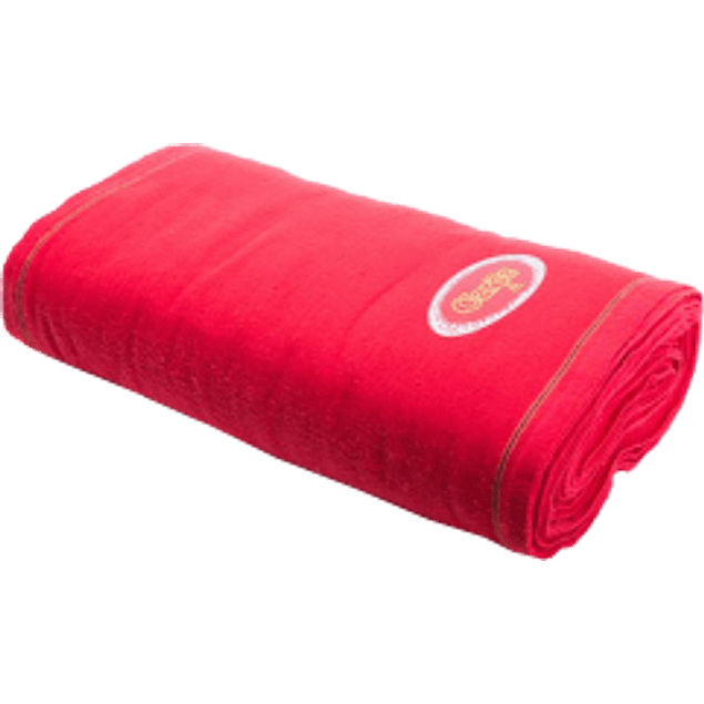 Franela color roja en rollo de 25 m x 50 cm