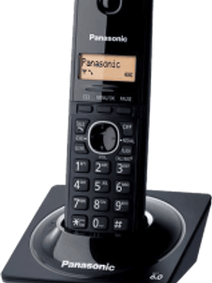 Teléfono inalámbrico con identificador de llamadas, modelo KX-TG1711MEB, color negro. 