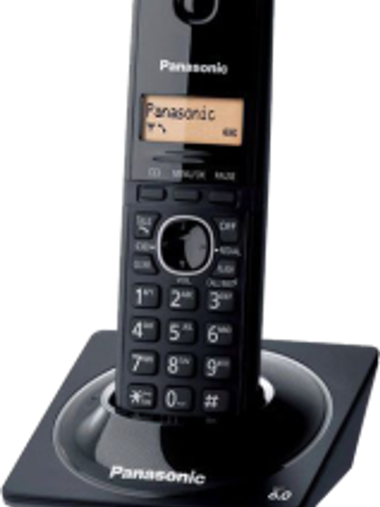 Teléfono inalámbrico con identificador de llamadas, modelo KX-TG1711MEB, color negro.  1