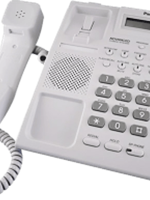 Teléfono Unilinea modelo KX-T7730X-B colores blanco.