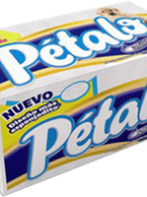 Servilleta de papel color blanca, bolsa con 220 hojas, marca Pétalo.