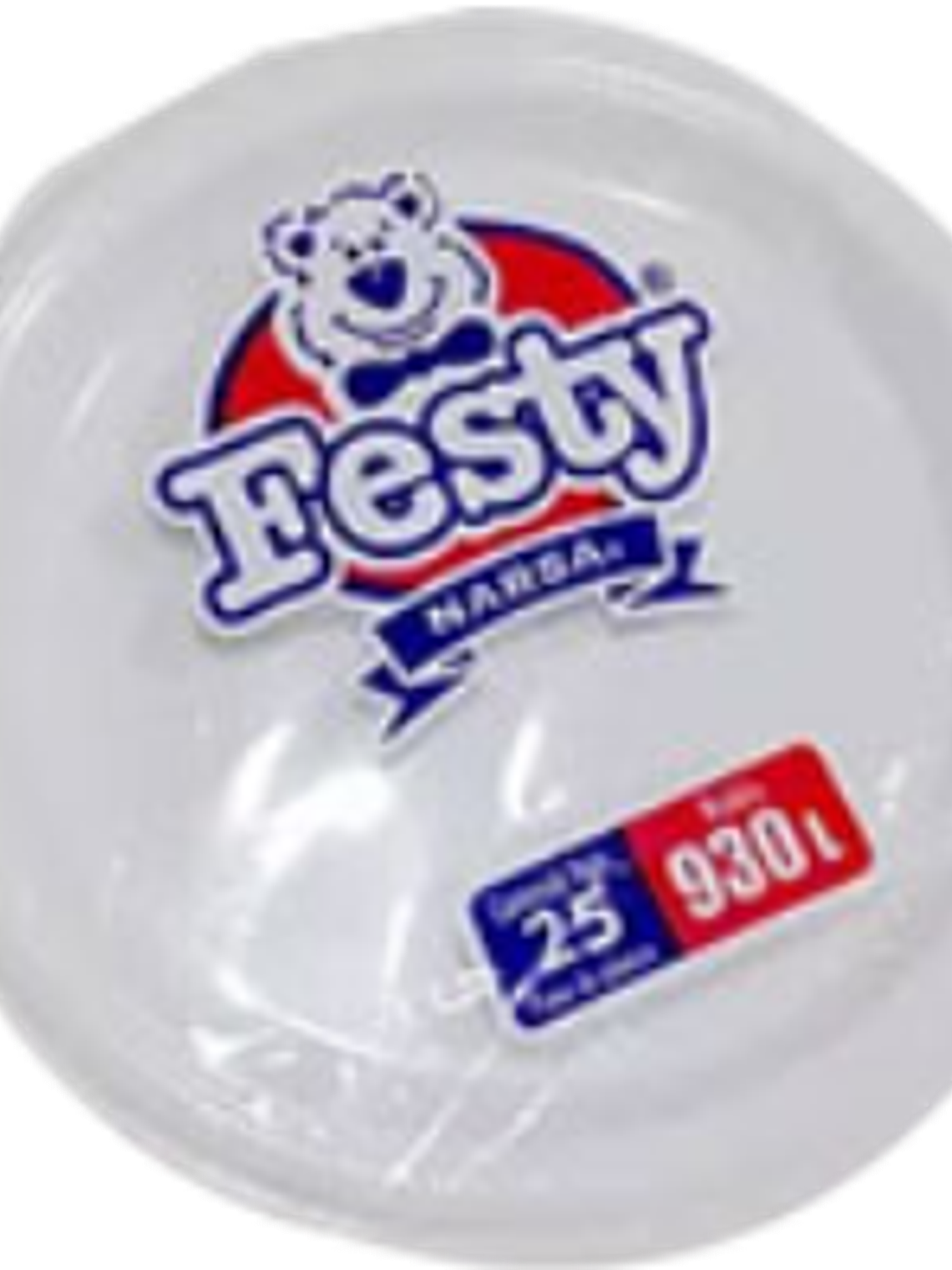 Plato de plástico tamaño grande, bolsa con 25 piezas. 1