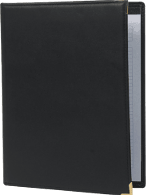 Portablock curpiel acojinado modelo T-151 color negro.