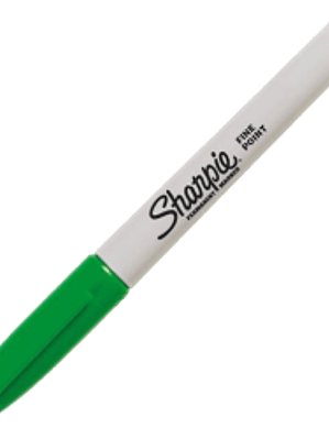 Marcador permanente punto fino color verde 