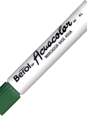 Marcador permanente acuacolor, color verde 