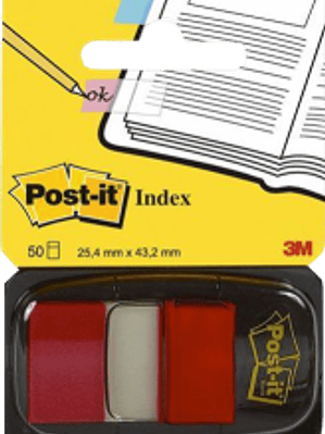 Banderitas color rojo modelo 680 ,paquete despachador con 50 piezas.