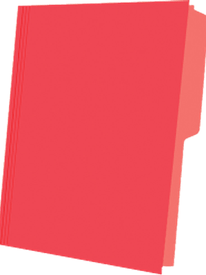 Folder color rojo tamaño carta, caja con 50 piezas