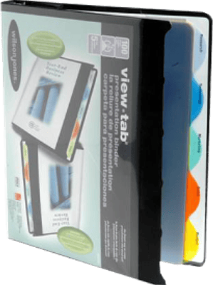 Carpeta View tab color negro 5/8