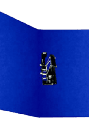 Carpeta pressboard color azul  obscuro con palanca, tamaño carta.