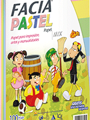 Papel tamaño carta de color facia pastel, paquete con 100 hojas.