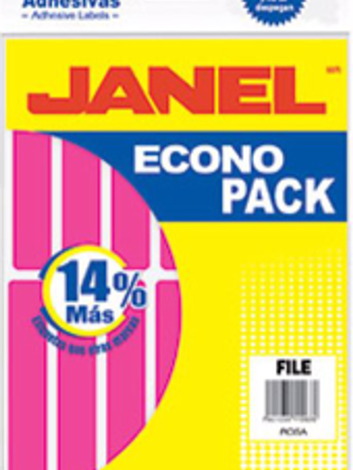 Etiquetas Adhesivas color rosa, medida 20 mm x 105 mm. 1