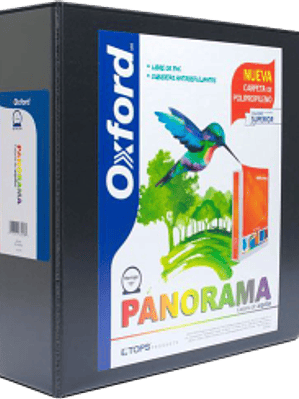 Carpeta de vinil color negro con arillos 