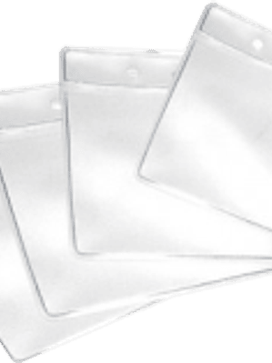 Gafetes de plástico transparente, tamaño 11.5 x 7 cm