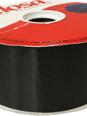 Cinta de moño liso #22 color negro