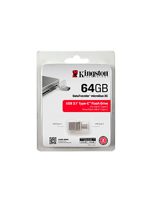 Memoria USB DataTraveler micro Duo 3C, 64GB, USB 3.1 micro-USB