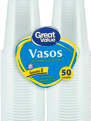 Vaso desechable No. 8 paquete con 50 piezas
