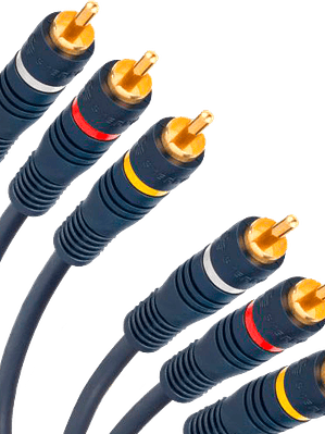 Cable de audio y video para Teatro en Casa (Home Theater),  3 plugs a 3 plugs RCA